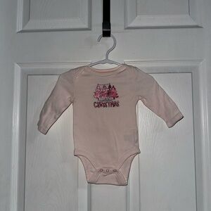 NWOT Handcrafted Christmas Onesie 0-3 Months